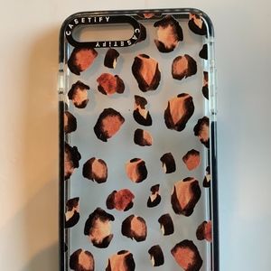 Cheetah print "Casetify" iPhone 8 Plus case